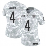 Women's Chicago Bears #4 D'Andre Swift 2024 F.U.S.E Arctic Camo Salute To Service Limited Stitched Football Jersey