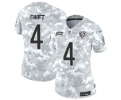 Women's Chicago Bears #4 D'Andre Swift 2024 F.U.S.E Arctic Camo Salute To Service Limited Stitched Football Jersey