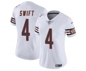 Women's Chicago Bears #4 D’Andre Swift White 2024 Vapor Football Stitched Jersey