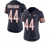 Women's Chicago Bears #44 Nick Kwiatkoski Navy Blue Team Color 100th Season Limited Football Jersey