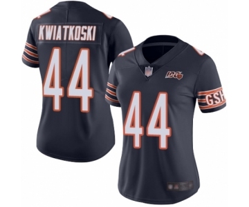 Women's Chicago Bears #44 Nick Kwiatkoski Navy Blue Team Color 100th Season Limited Football Jersey