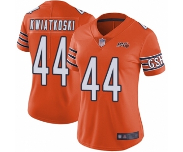 Women's Chicago Bears #44 Nick Kwiatkoski Orange Alternate 100th Season Limited Football Jersey