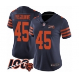 Women's Chicago Bears #45 Joel Iyiegbuniwe Limited Navy Blue Rush Vapor Untouchable 100th Season Football Jersey