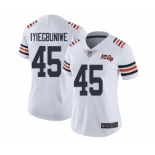 Women's Chicago Bears #45 Joel Iyiegbuniwe White 100th Season Limited Football Jersey