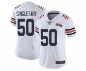 Women's Chicago Bears #50 Mike Singletary White 100th Season Limited Football Jersey