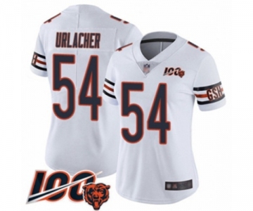 Women's Chicago Bears #54 Brian Urlacher White Vapor Untouchable Limited Player 100th Season Football Jersey