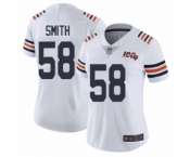 Women's Chicago Bears #58 Roquan Smith White 100th Season Limited Football Jersey