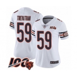 Women's Chicago Bears #59 Danny Trevathan White Vapor Untouchable Limited Player 100th Season Football Jersey