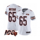 Women's Chicago Bears #65 Cody Whitehair White Vapor Untouchable Limited Player 100th Season Football Jersey