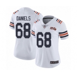 Women's Chicago Bears #68 James Daniels White 100th Season Limited Football Jersey