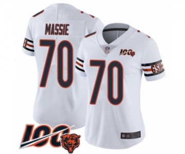 Women's Chicago Bears #70 Bobby Massie White Vapor Untouchable Limited Player 100th Season Football Jersey