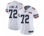 Women's Chicago Bears #72 Charles Leno White 100th Season Limited Football Jersey