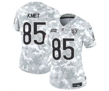 Women's Chicago Bears #85 Cole Kmet 2024 F.U.S.E Arctic Camo Salute To Service Limited Stitched Football Jersey