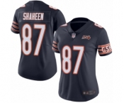 Women's Chicago Bears #87 Adam Shaheen Navy Blue Team Color 100th Season Limited Football Jersey