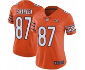 Women's Chicago Bears #87 Adam Shaheen Orange Alternate 100th Season Limited Football Jersey