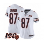 Women's Chicago Bears #87 Adam Shaheen White Vapor Untouchable Limited Player 100th Season Football Jersey