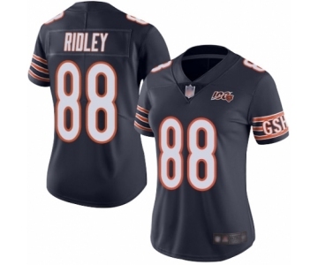 Women's Chicago Bears #88 Riley Ridley Navy Blue Team Color 100th Season Limited Football Jersey