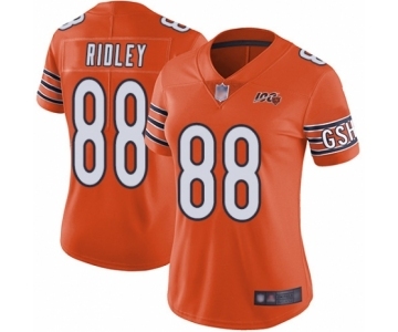 Women's Chicago Bears #88 Riley Ridley Orange Alternate 100th Season Limited Football Jersey