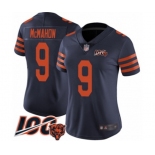 Women's Chicago Bears #9 Jim McMahon Limited Navy Blue Rush Vapor Untouchable 100th Season Football Jersey