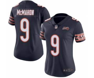 Women's Chicago Bears #9 Jim McMahon Navy Blue Team Color 100th Season Limited Football Jersey