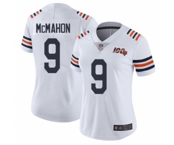 Women's Chicago Bears #9 Jim McMahon White 100th Season Limited Football Jersey