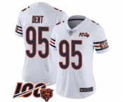 Women's Chicago Bears #95 Richard Dent White Vapor Untouchable Limited Player 100th Season Football Jersey