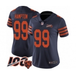 Women's Chicago Bears #99 Dan Hampton Limited Navy Blue Rush Vapor Untouchable 100th Season Football Jersey