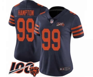 Women's Chicago Bears #99 Dan Hampton Limited Navy Blue Rush Vapor Untouchable 100th Season Football Jersey