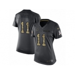 Women's Nike Bears #11 Kevin White Black Stitched NFL Limited 2016 Salute to Service Jersey