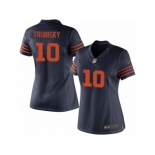 Women's Nike Chicago Bears #10 Mitchell Trubisky Limited Navy Blue 1940s Throwback Alternate NFL Jersey