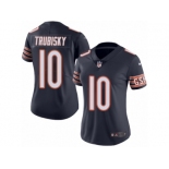 Women's Nike Chicago Bears #10 Mitchell Trubisky Limited Navy Blue Rush NFL Jersey