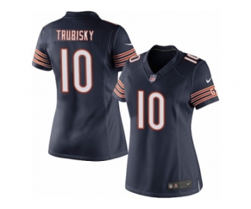 Women's Nike Chicago Bears #10 Mitchell Trubisky Limited Navy Blue Team Color NFL Jersey