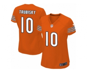 Women's Nike Chicago Bears #10 Mitchell Trubisky Limited Orange Alternate NFL Jersey