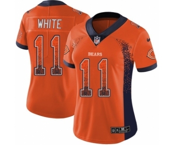 Women's Nike Chicago Bears #11 Kevin White Limited Orange Rush Drift Fashion NFL Jersey