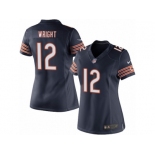 Women's Nike Chicago Bears #12 Kendall Wright Limited Navy Blue Team Color NFL Jersey