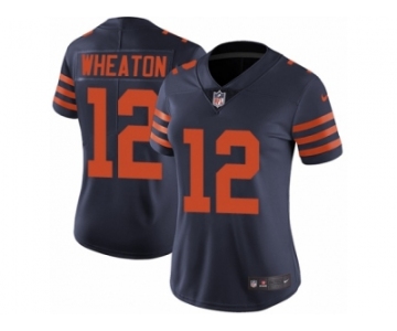 Women's Nike Chicago Bears #12 Markus Wheaton Vapor Untouchable Limited Navy Blue 1940s Throwback Alternate NFL Jersey