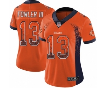 Women's Nike Chicago Bears #13 Bennie Fowler III Limited Orange Rush Drift Fashion NFL Jersey