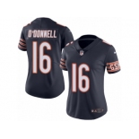 Women's Nike Chicago Bears #16 Pat O'Donnell Limited Navy Blue Rush NFL Jersey