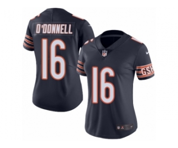 Women's Nike Chicago Bears #16 Pat O'Donnell Limited Navy Blue Rush NFL Jersey