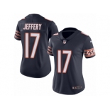 Women's Nike Chicago Bears #17 Alshon Jeffery Limited Navy Blue Rush NFL Jersey