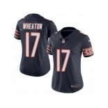 Women's Nike Chicago Bears #17 Markus Wheaton Limited Navy Blue Rush NFL Jersey