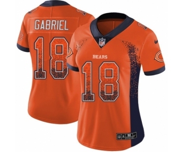 Women's Nike Chicago Bears #18 Taylor Gabriel Limited Orange Rush Drift Fashion NFL Jersey