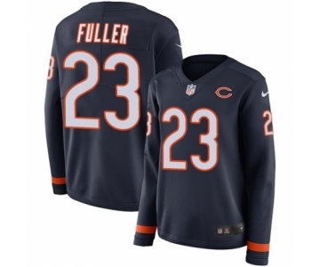 Women's Nike Chicago Bears #23 Kyle Fuller Limited Navy Blue Therma Long Sleeve NFL Jersey