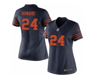 Women's Nike Chicago Bears #24 Jordan Howard Limited Navy Blue 1940s Throwback Alternate NFL Jersey