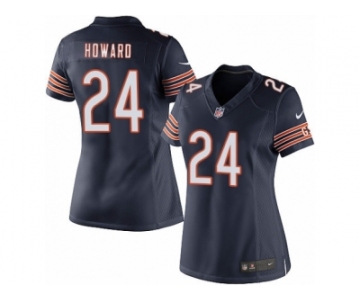 Women's Nike Chicago Bears #24 Jordan Howard Limited Navy Blue Team Color NFL Jersey