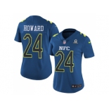 Women's Nike Chicago Bears #24 Jordan Howard Navy Stitched NFL Limited NFC 2017 Pro Bowl Jersey