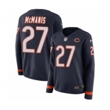 Women's Nike Chicago Bears #27 Sherrick McManis Limited Navy Blue Therma Long Sleeve NFL Jersey