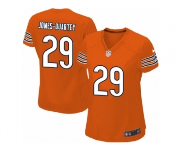 Women's Nike Chicago Bears #29 Harold Jones-Quartey Limited Orange Alternate NFL Jersey