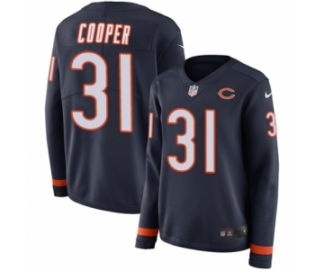 Women's Nike Chicago Bears #31 Marcus Cooper Limited Navy Blue Therma Long Sleeve NFL Jersey