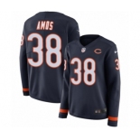 Women's Nike Chicago Bears #38 Adrian Amos Limited Navy Blue Therma Long Sleeve NFL Jersey